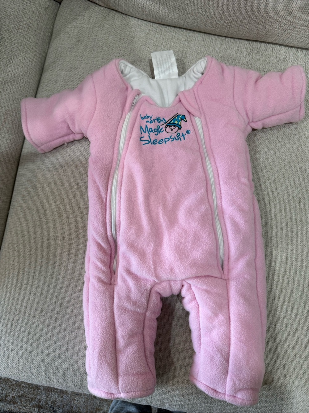 Baby Merlin's Magic Sleepsuit - Pink Cozy One-Piece Footie